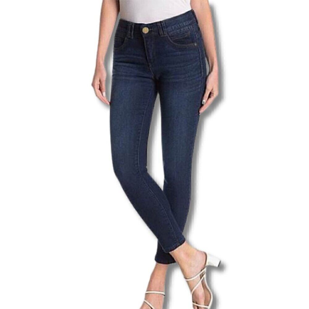 Democracy Skinny Ankle Skimmer Jeans Dark Blue 6 Classiccore Denim Stretch EUC